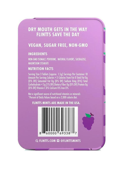 Flintts Mouth Watering Mints Luxury Grape Oral Delights