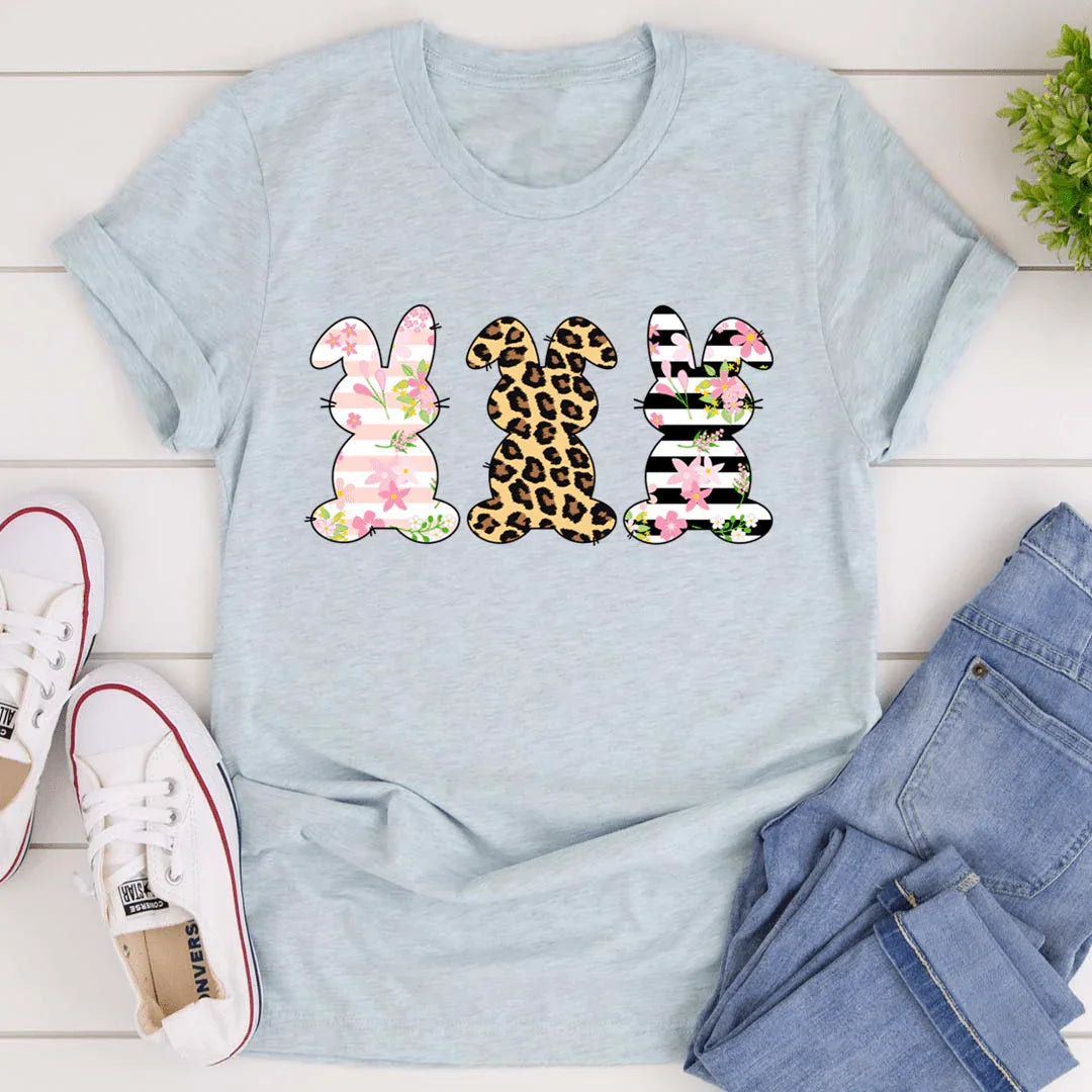 Floral Easter Bunnies Tee
