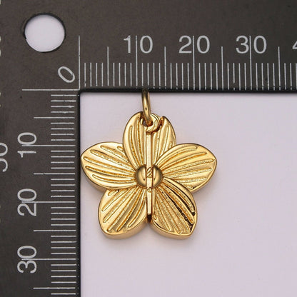 Flower Locket Charm Necklace Encouraging Word Pendant Necklace Engraved Jewelry M-834 - M-837