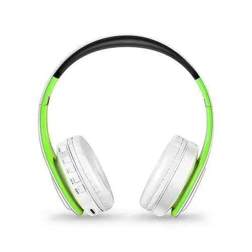 Folding Bluetooth White Blue Wireless Stereo Headphones Headset Mic Support Comfortable Earmuffs Modern Simple Design