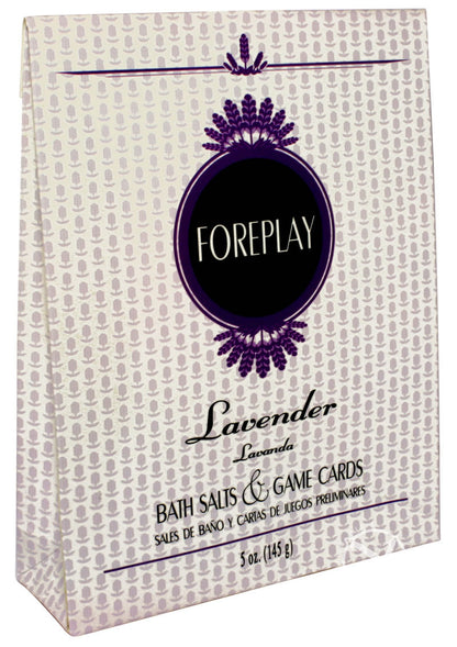 Foreplay Lavender Scented Bath Salts and Game Cards Set