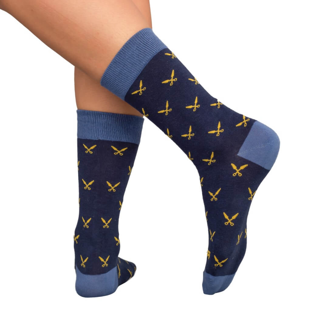 Fortnite Ninja Navy &amp; Blue Socks with Daggers - Adult