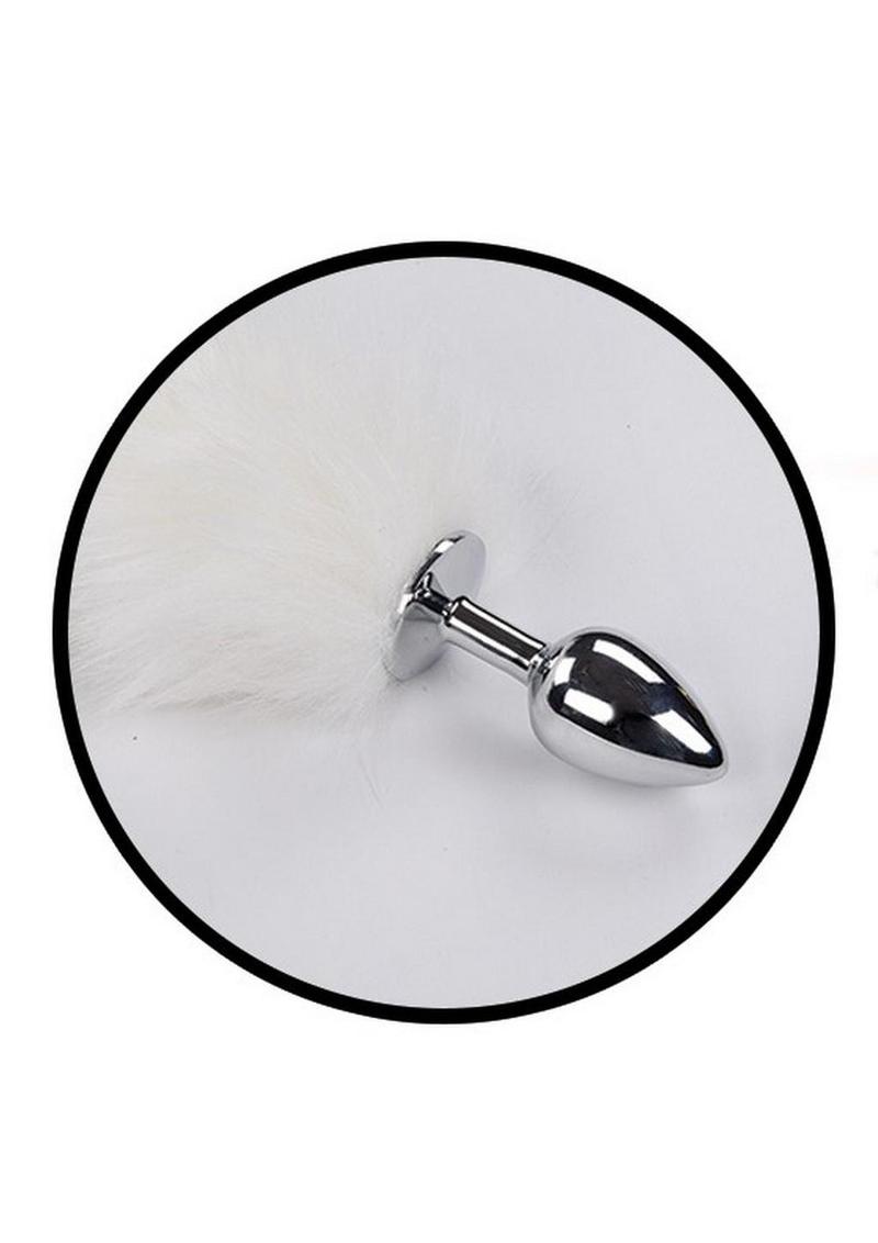 Light Up Foxy Tail Silicone Butt Plug Fluffy Tail