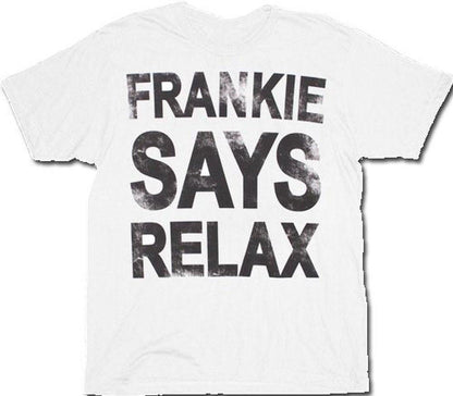 Frankie Says Relax Distressed Adult Unisex Retro 1980s Nostalgia T-Shirt