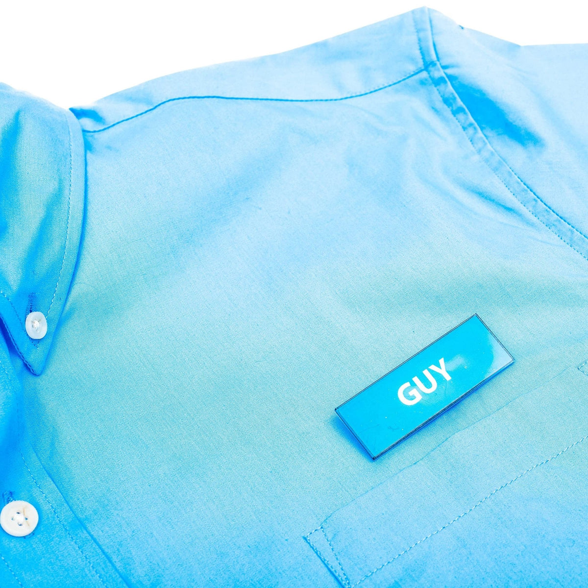 Free Guy Button Up Shirt Tie Name Tag