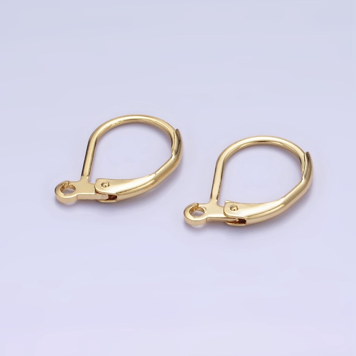 14K Gold Filled 15mm French Lever Back Minimalist Earring Findings | Z759