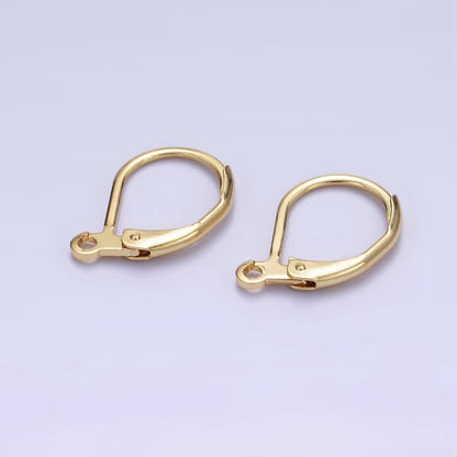 14K Gold Filled 15mm French Lever Back Minimalist Earring Findings | Z759