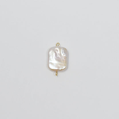 Freshwater Pearl Freeform Rectangle Pearl Connectors P-1806