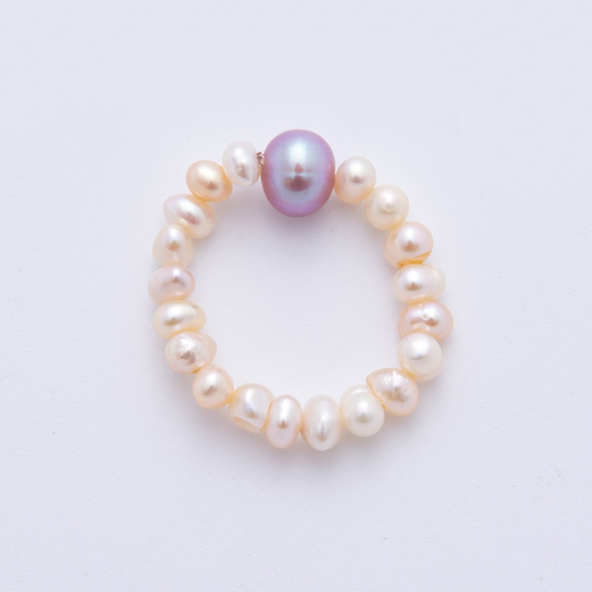 Freshwater Pearl Handmade Rice-Shaped Stretch Adjustable Ring | O-2069 O-2072 O-2110