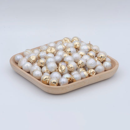 Freshwater Pearl White Round Ball Pearl Charm P-1820