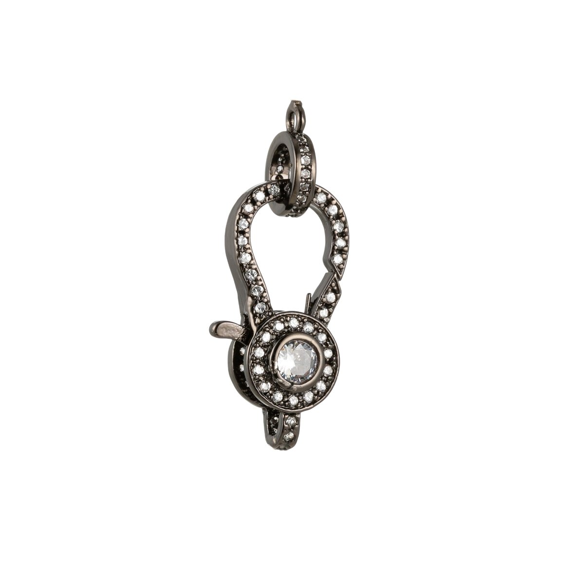 Full Cz Lobster Clasp Unique Design Lobster Claw with Jump Ring for Necklace Bracelet Making Supply L-285~L-288