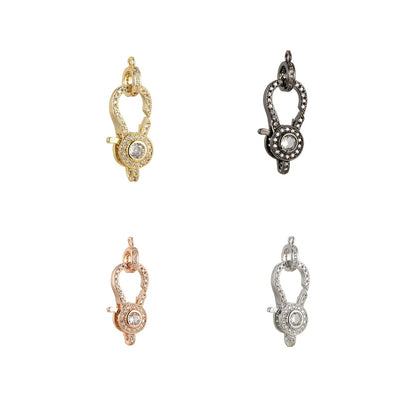 Full Cz Lobster Clasp Unique Design Lobster Claw with Jump Ring for Necklace Bracelet Making Supply L-285~L-288