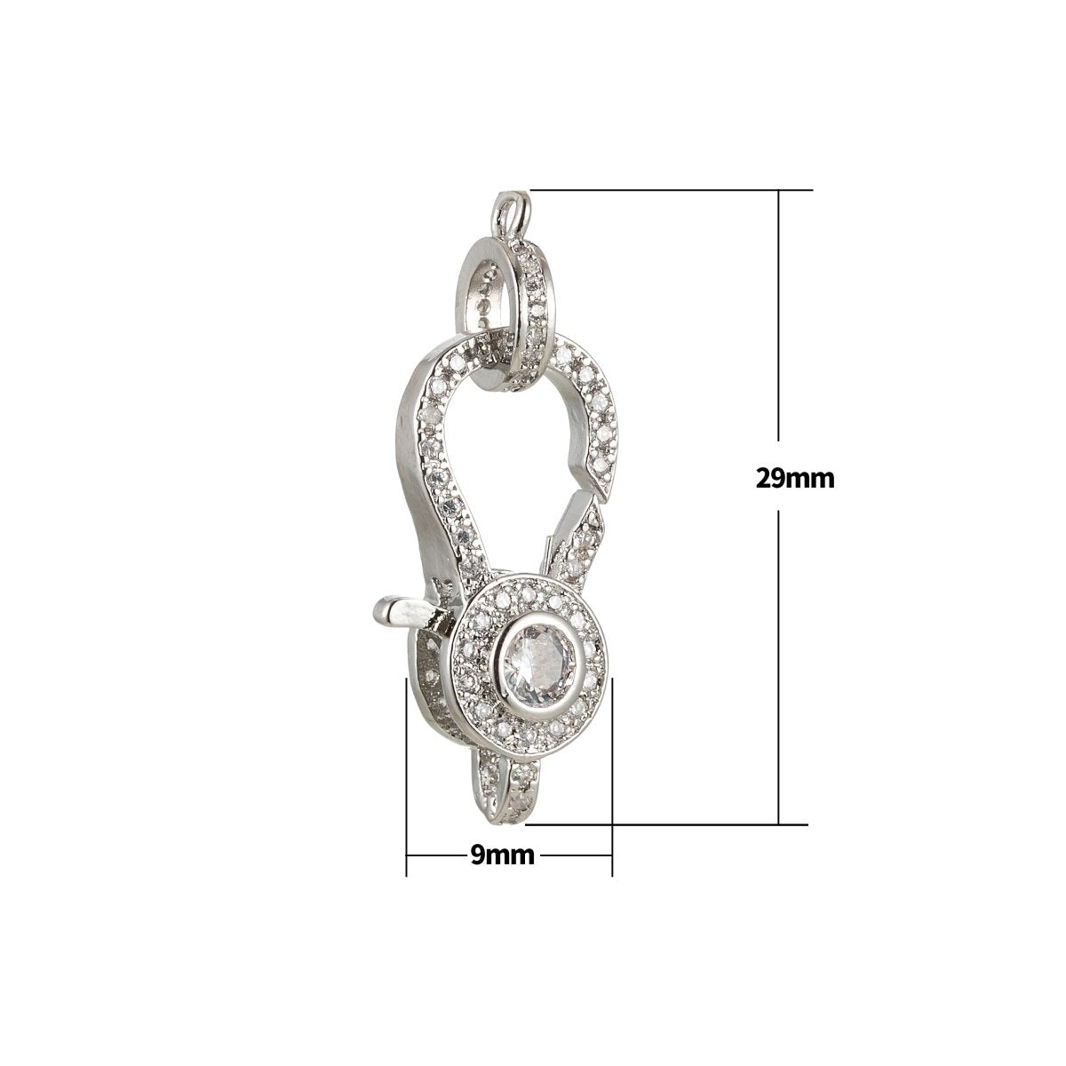 Full Cz Lobster Clasp Unique Design Lobster Claw with Jump Ring for Necklace Bracelet Making Supply L-285~L-288