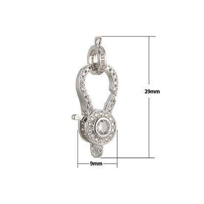 Full Cz Lobster Clasp Unique Design Lobster Claw with Jump Ring for Necklace Bracelet Making Supply L-285~L-288
