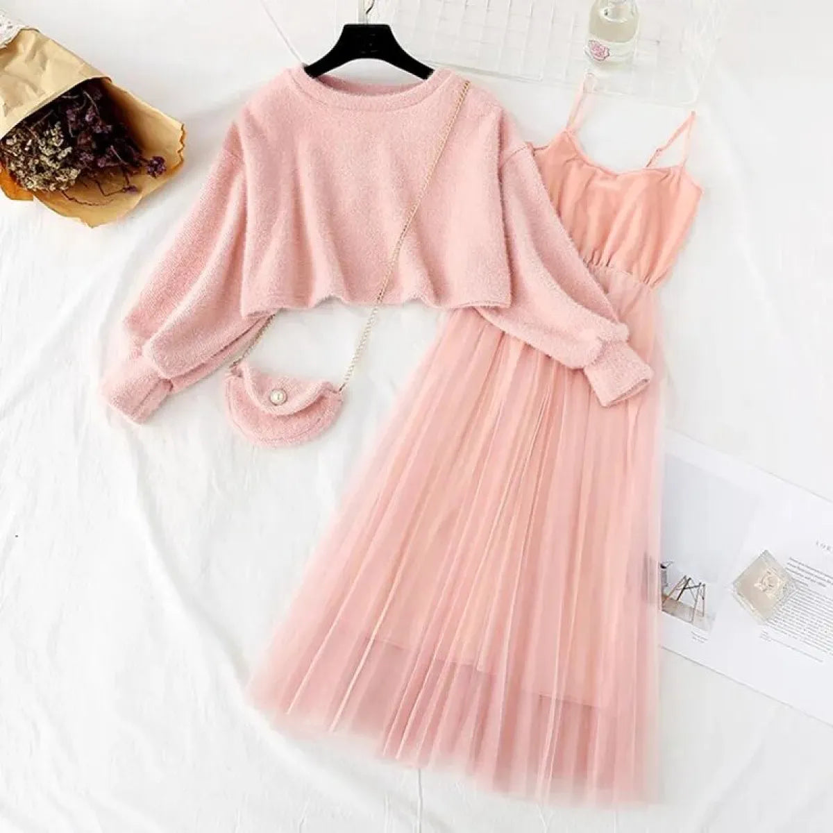 2 Piece Crop Top/Dress