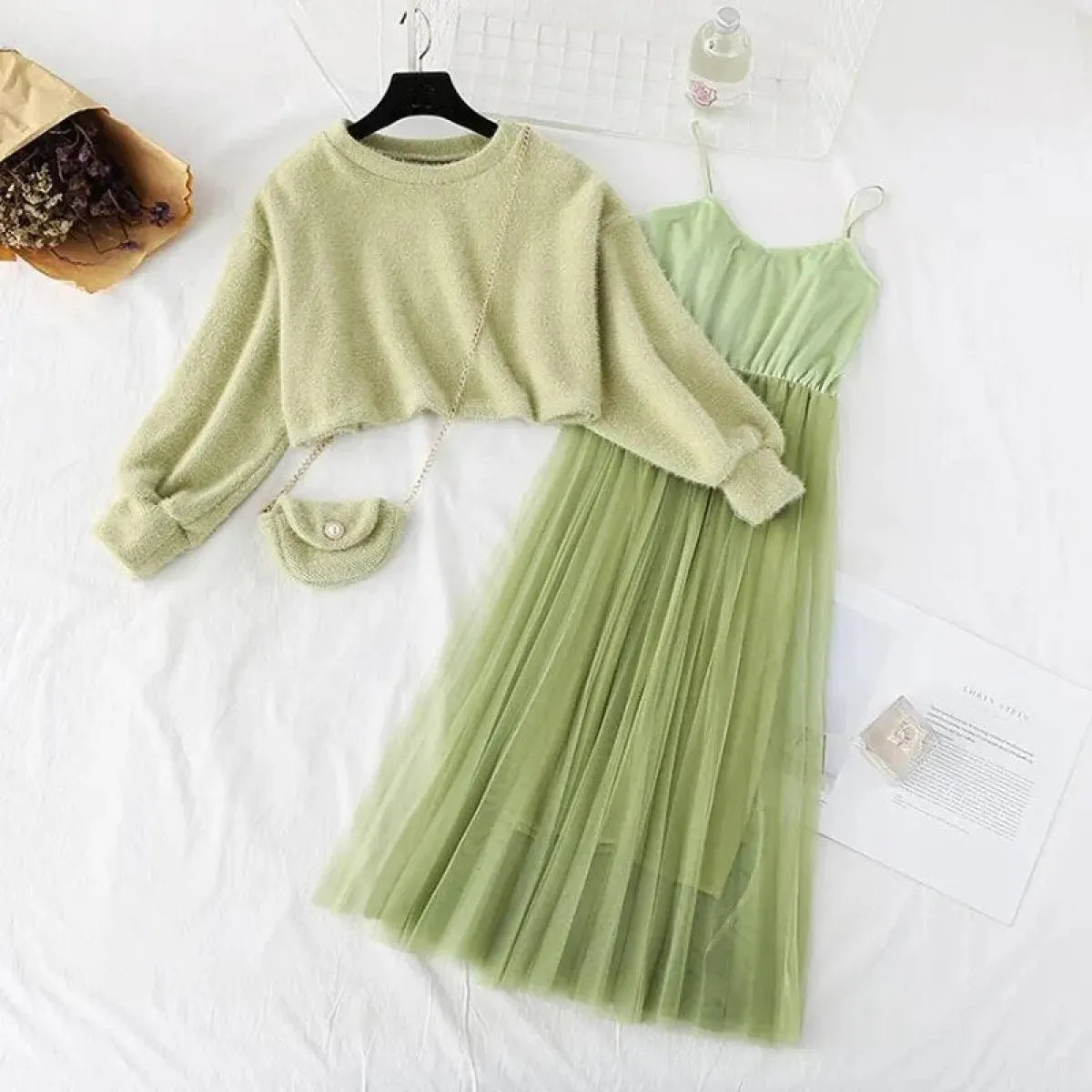 2 Piece Crop Top/Dress