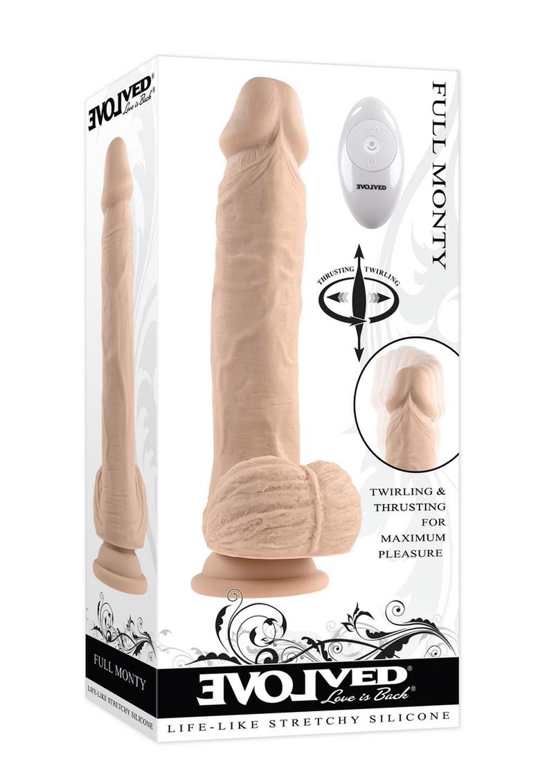Full Monty Realistic Twirling And Thrusting Dildo with Remote Control