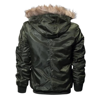 Fur Collar Military Flight Jacket