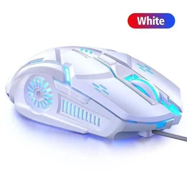 Gaming LED Wired Mechanical Mouse 6 Button With Backlight Ergonomic Cool Mouse Design For Laptop And Computer