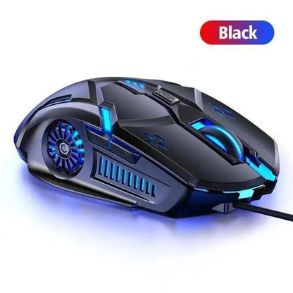 Gaming LED Wired Mechanical Mouse 6 Button With Backlight Ergonomic Cool Mouse Design For Laptop And Computer