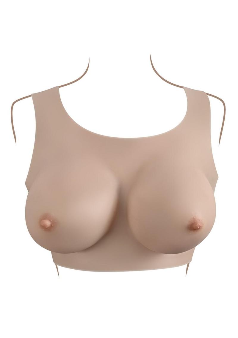Gender X Undergarments Plate D-Cup – Breastplate in Chocolate
