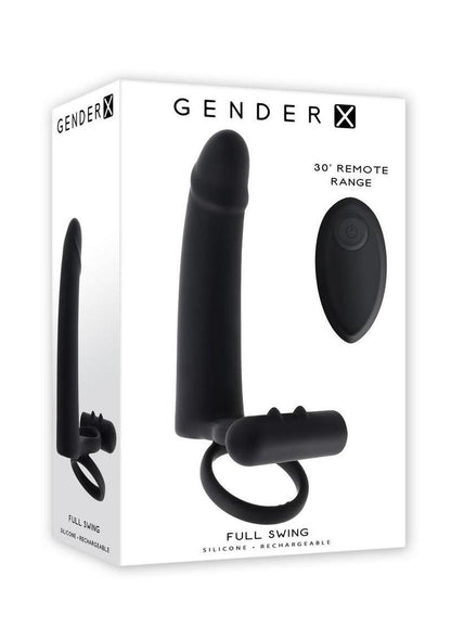GenderX Full Swing Vibrating Dildo With Dual Cock Ring