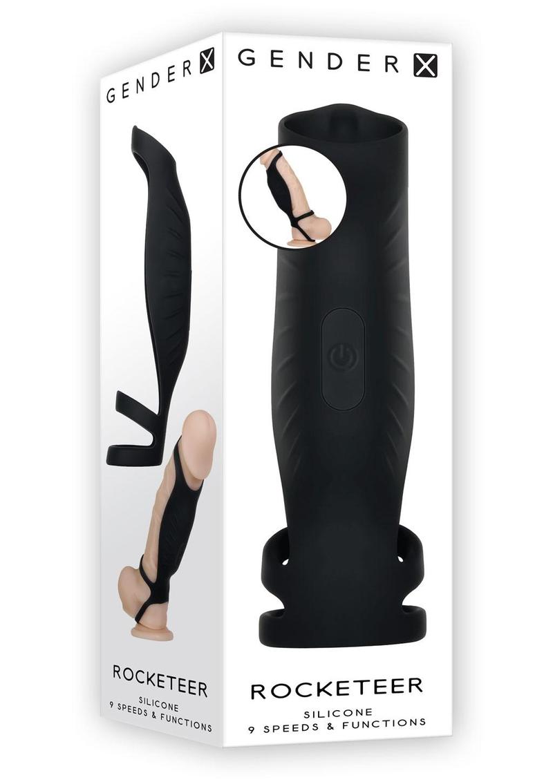 Gender X Rocketeer Rechargeable Silicone Penis Sleeve with 9 Speeds