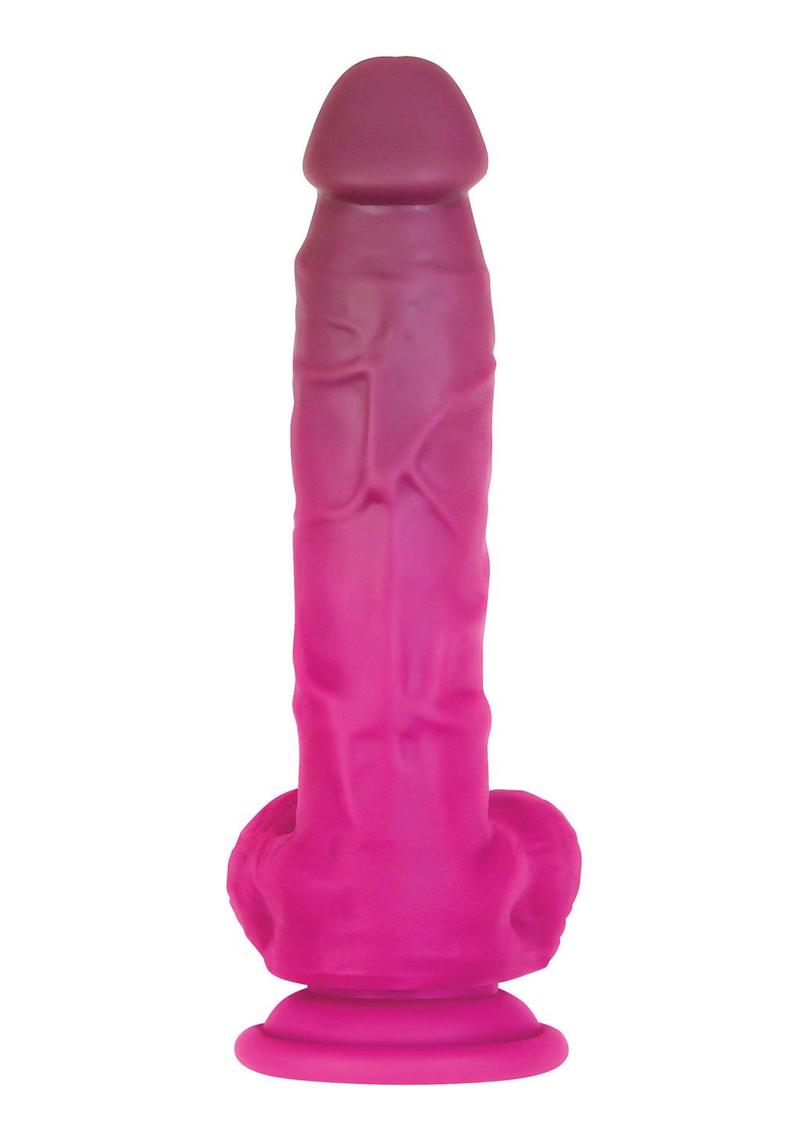 Gender X Sweet Tart Color-Changing Silicone Dildo Purple to Pink