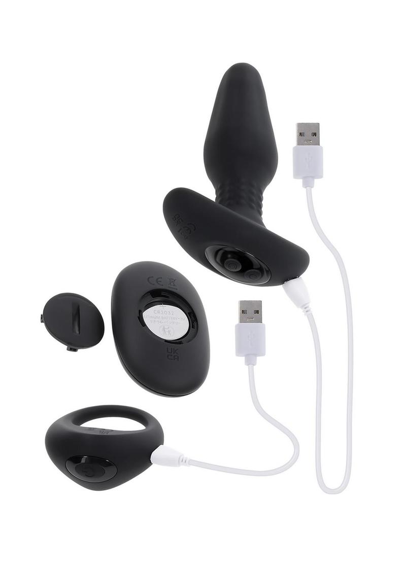 GenderX Teamwork Silicone Anal Plug with Remote