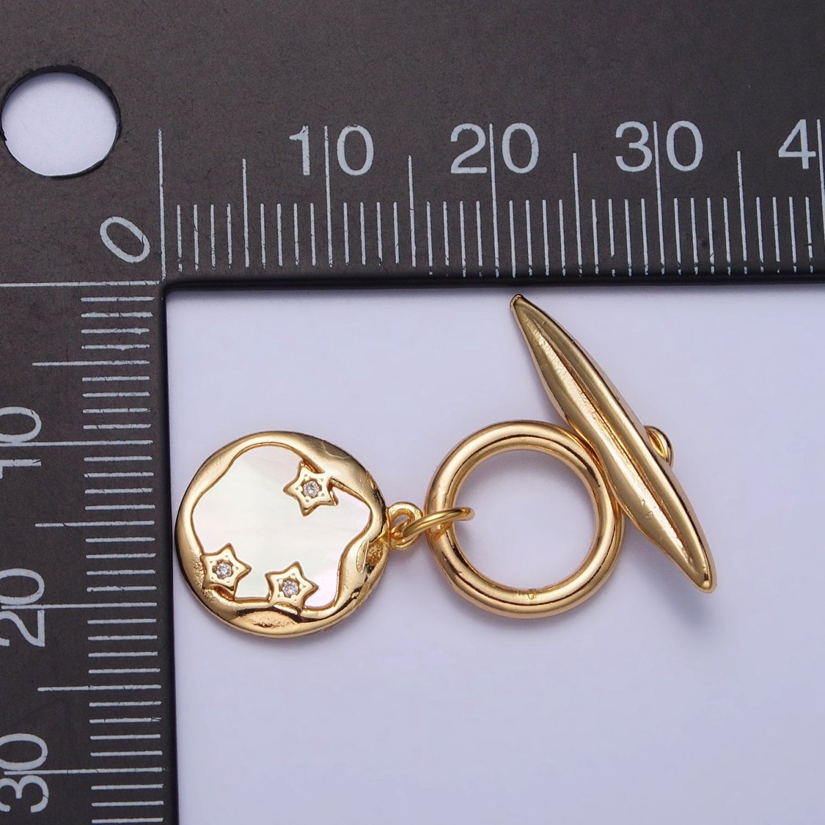 Geometric Bar Shell Pearl Stars Dangle Toggle Clasps Jewelry Closure Supply in Gold &amp; Silver | Z-060 Z-061
