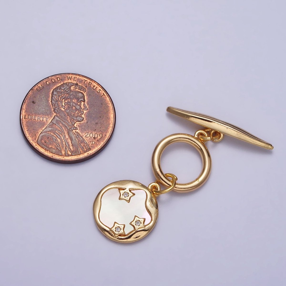 Geometric Bar Shell Pearl Stars Dangle Toggle Clasps Jewelry Closure Supply in Gold &amp; Silver | Z-060 Z-061