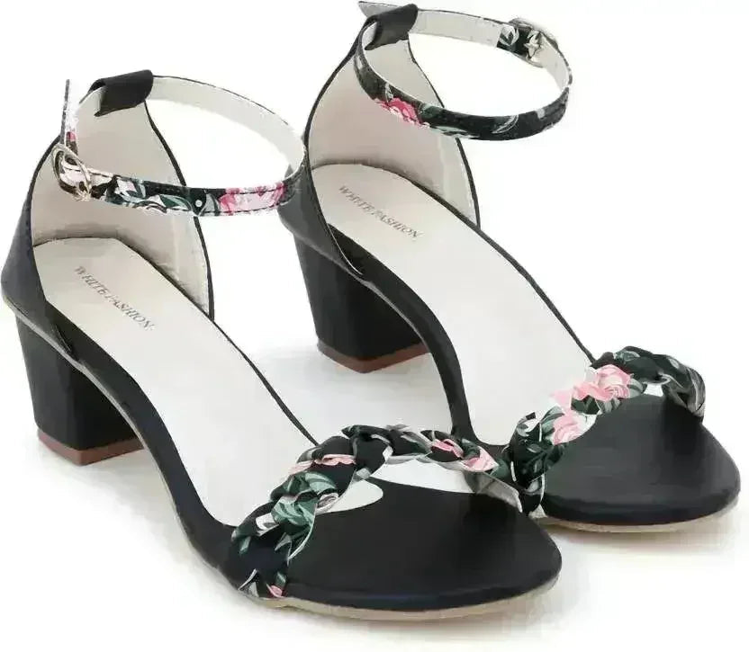Women Black Heels Sandal