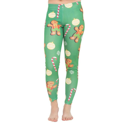 Gingerbread Adult Unisex All Over Ugly Christmas Leggings