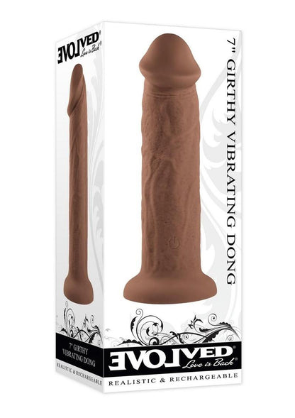 Girthy Vibrating Rechargeable Silicone Dildo