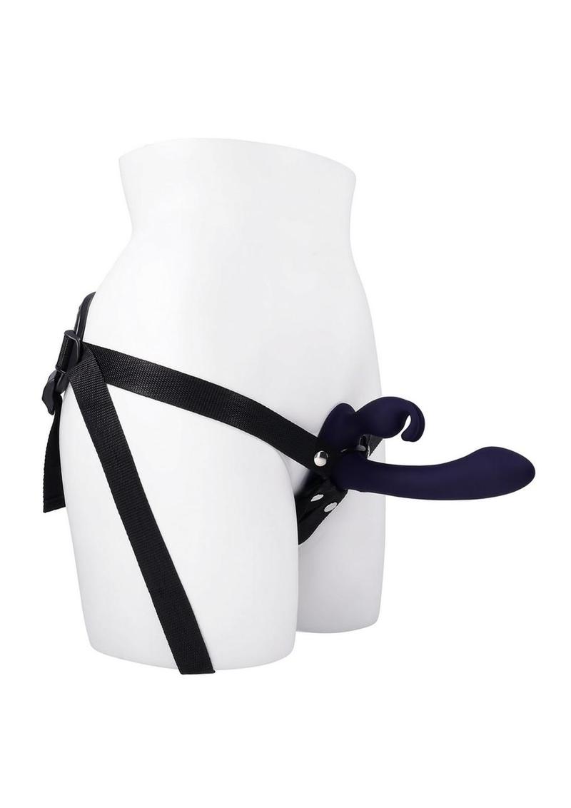 Giving Vibes Silicone Triple Stimulation Strap-On