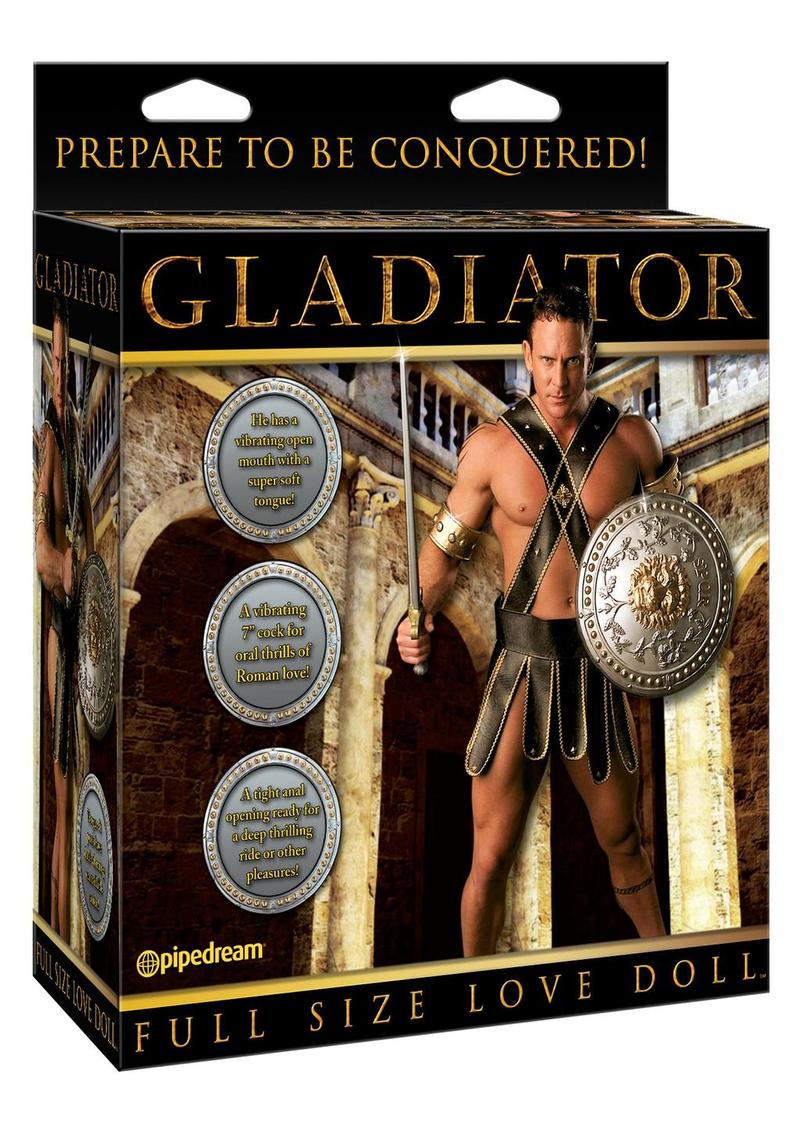 Gladiator Full Size Vibrating Love Doll Pipedream Inflatable Fantasy