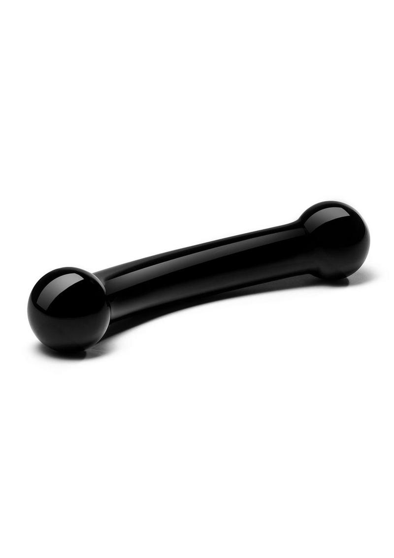 Glas Double Bull Black And Handcrafted Dual-Ended Glass Dildo