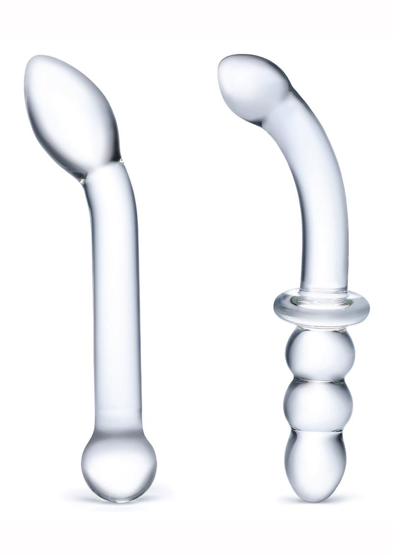 Glas 2PC G-Spot Pleasure Glass Dildo Set For Dual Satisfaction