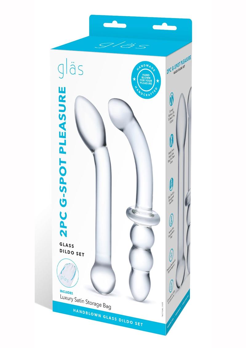 Glas 2PC G-Spot Pleasure Glass Dildo Set For Dual Satisfaction