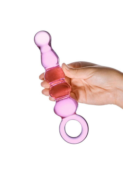 Glas Quintessence Beaded Anal Glass Dildo With Temperature Play