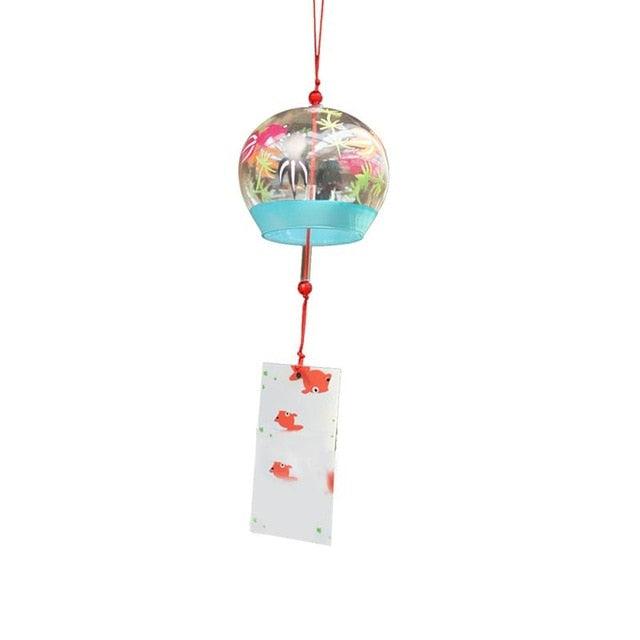 Glass Wind Chimes Japanese-Style Wind Chime Simple And Beautiful Label Pendnat Wind Bells Japanese Glass Wind Chime Handmade Pendants For Birthday Gift and Home Decors