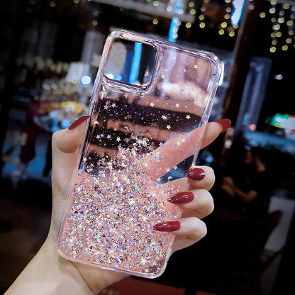 Glitter Luxury Soft Phone Case For iPhone 13 mini 12 Pro 11 ProMax For iPhone XR XS Max X 8 7 6s 6 Plus Back Cover Case Fashion Glitter Silicone Clear Shiny Sparkly Soft Flexible Shock-Absorbing Slim Protective Case