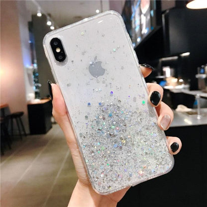 Glitter Luxury Soft Phone Case For iPhone 13 mini 12 Pro 11 ProMax For iPhone XR XS Max X 8 7 6s 6 Plus Back Cover Case Fashion Glitter Silicone Clear Shiny Sparkly Soft Flexible Shock-Absorbing Slim Protective Case