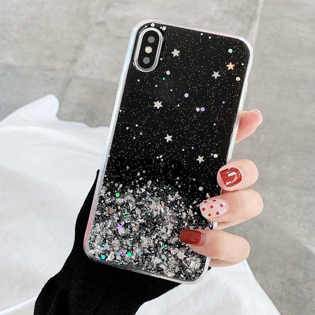 Glitter Luxury Soft Phone Case For iPhone 13 mini 12 Pro 11 ProMax For iPhone XR XS Max X 8 7 6s 6 Plus Back Cover Case Fashion Glitter Silicone Clear Shiny Sparkly Soft Flexible Shock-Absorbing Slim Protective Case