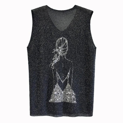 Glitter Print Tank Top