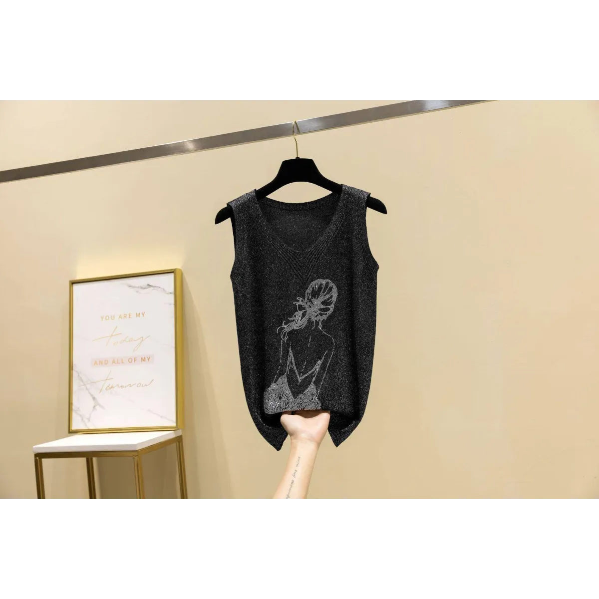 Glitter Print Tank Top