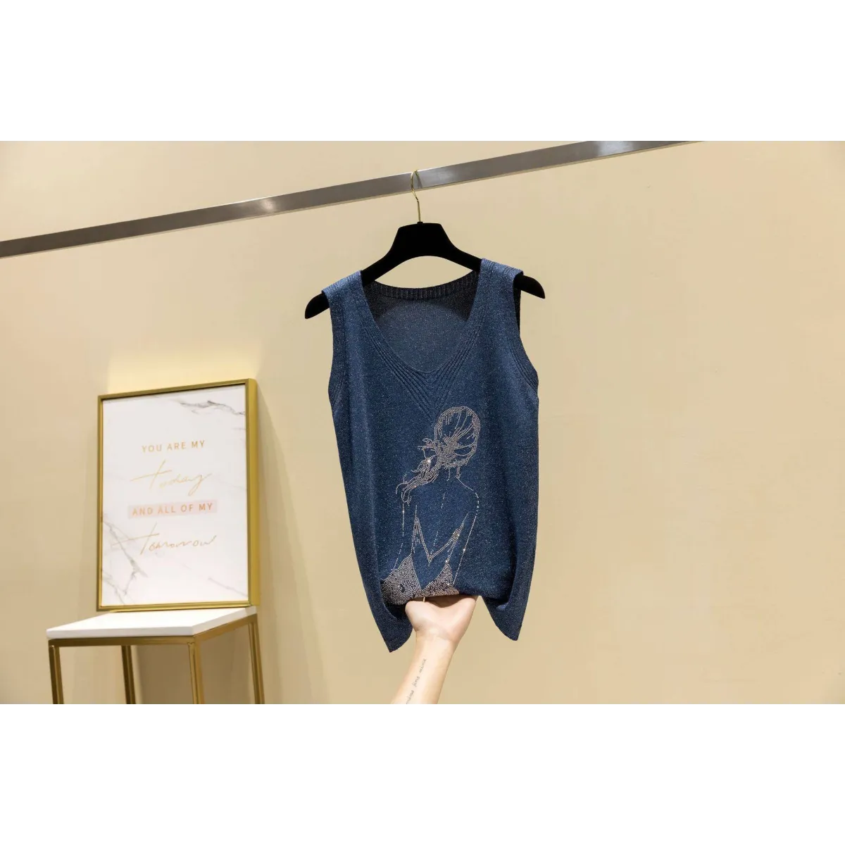 Glitter Print Tank Top