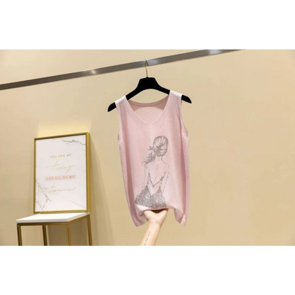 Glitter Print Tank Top