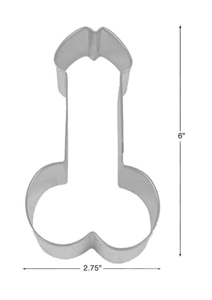 Glitterati Penis Shaped Cookie Cutter Fun Food-Grade Stainless Steel