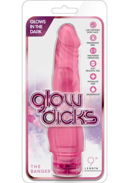 Glow Dicks The Banger Glow in the Dark Vibrating Dildo